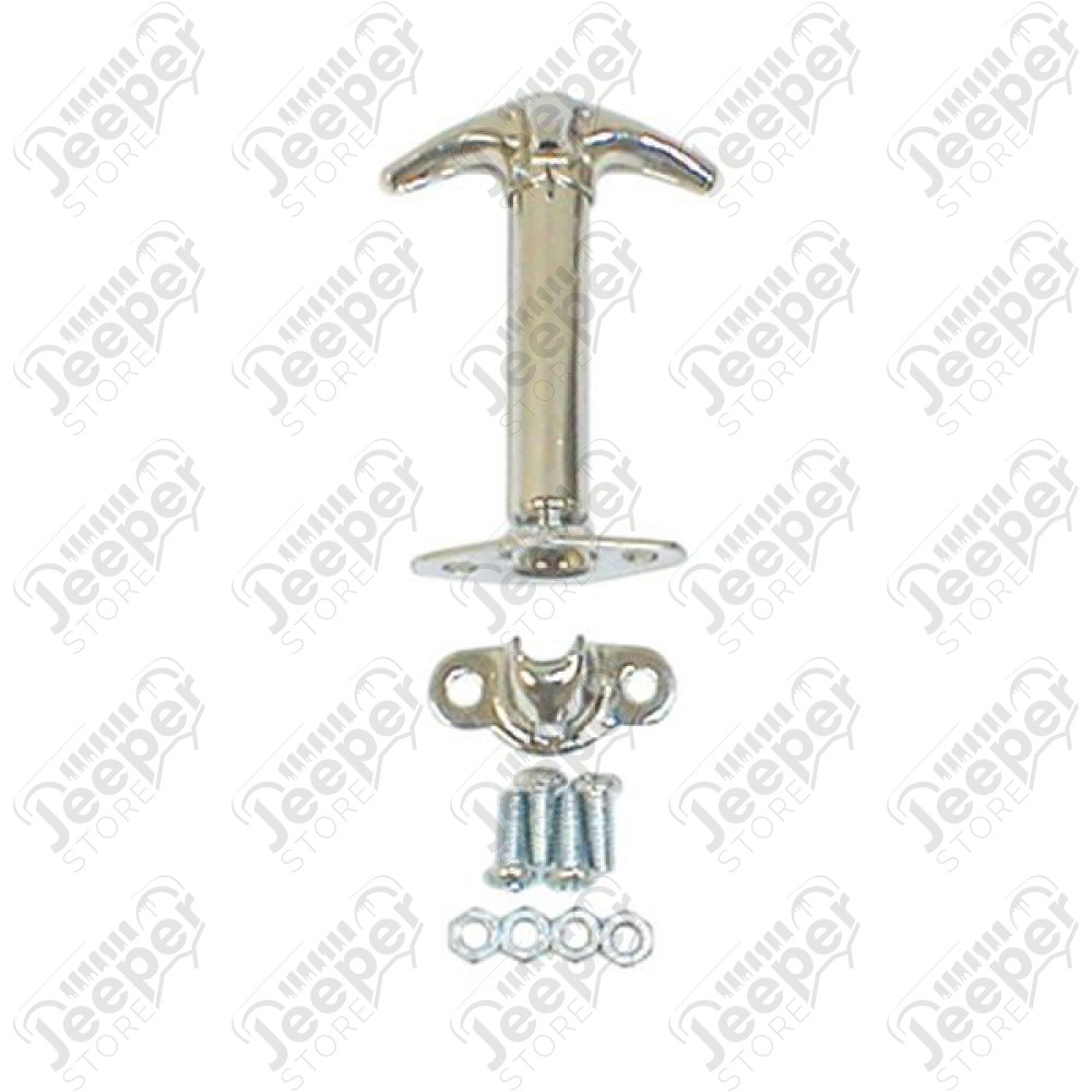 Hood Catch, Chrome; 41-95 Jeep CJ/Wrangler YJ