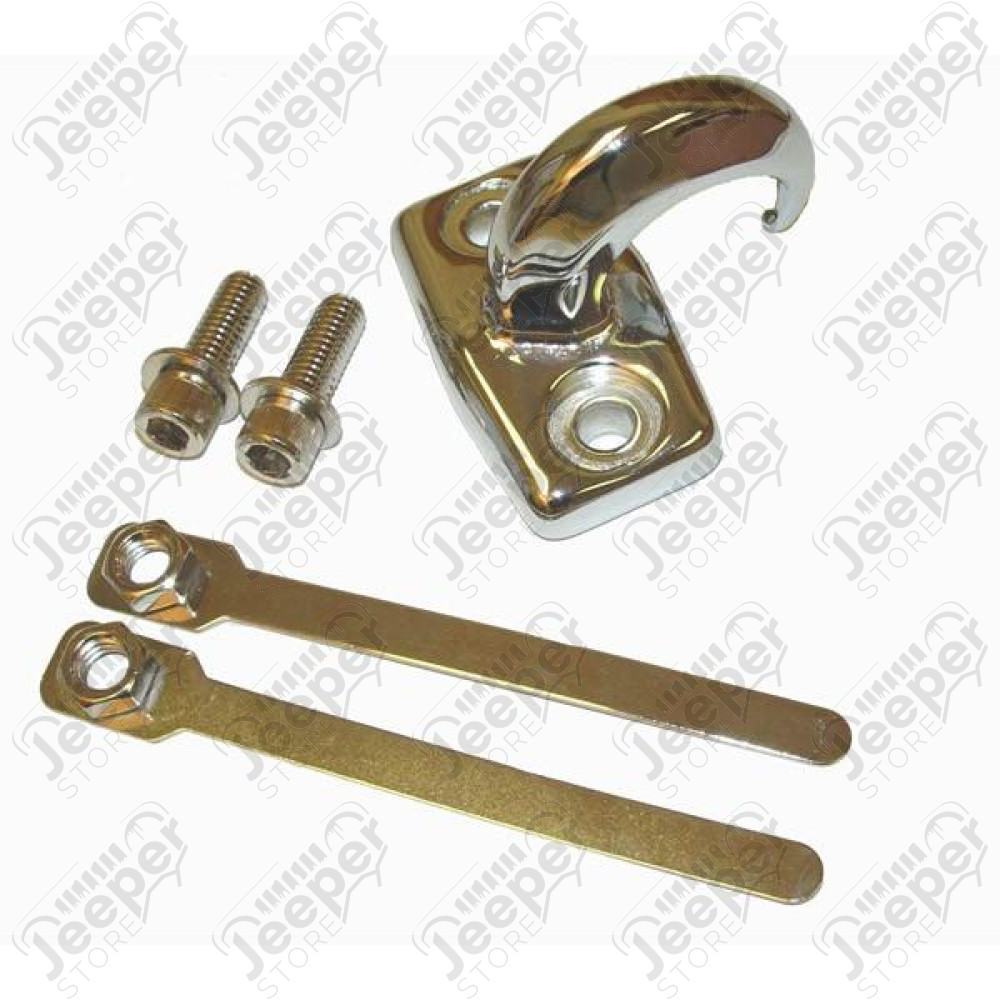 Tow Hook, Rear, Chrome; 97-06 Jeep Wrangler TJ