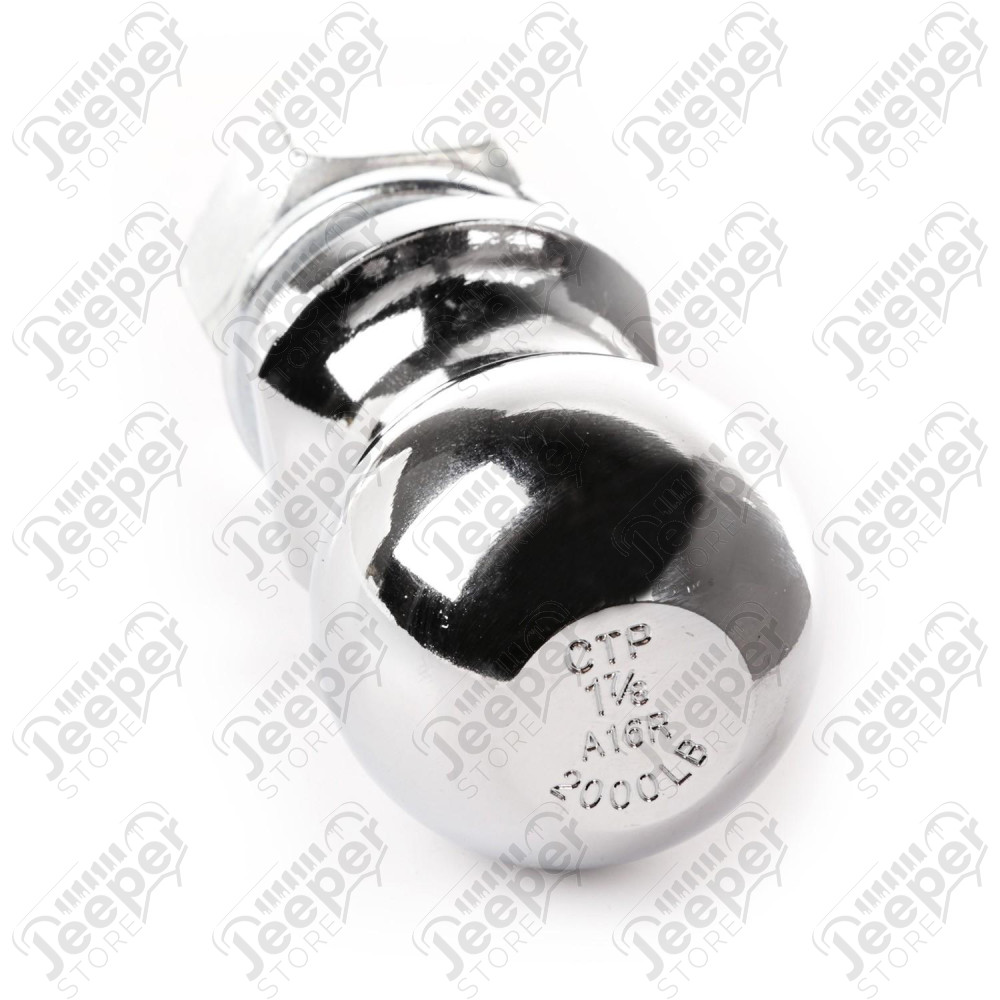 Trailer Hitch Ball, 1-7/8 Inch Ball, 1 Inch Diameter Shank, Chrome