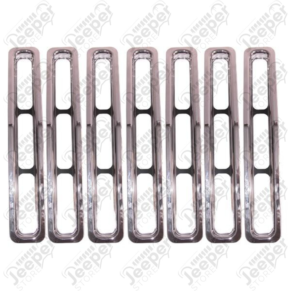 Grille Insert Kit, Chrome; 87-95 Jeep Wrangler YJ