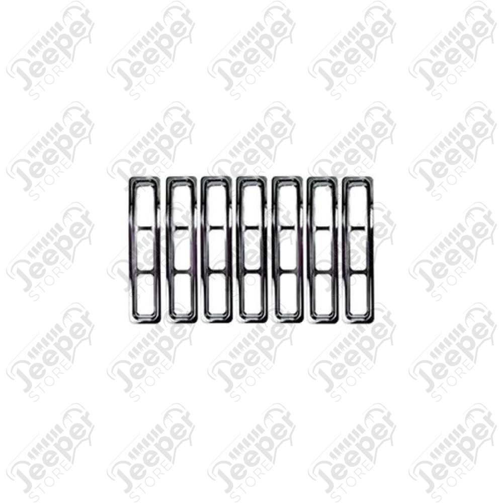 Grille Insert Kit, Chrome; 97-06 Jeep Wrangler TJ