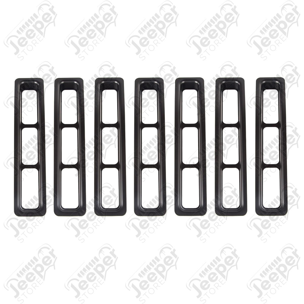 Grille Insert Kit, Black; 97-06 Jeep Wrangler TJ