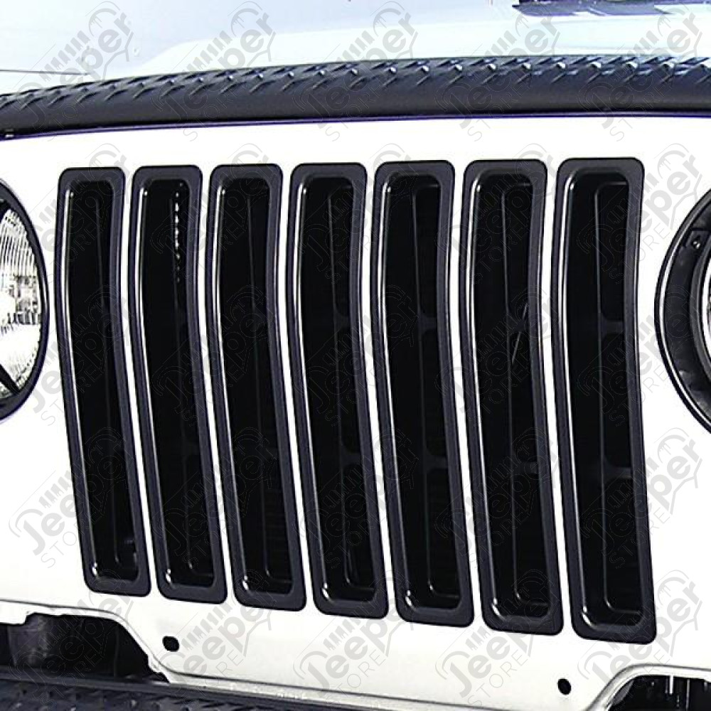 Grille Insert Kit, Black 97-06 Jeep Wrangler TJ