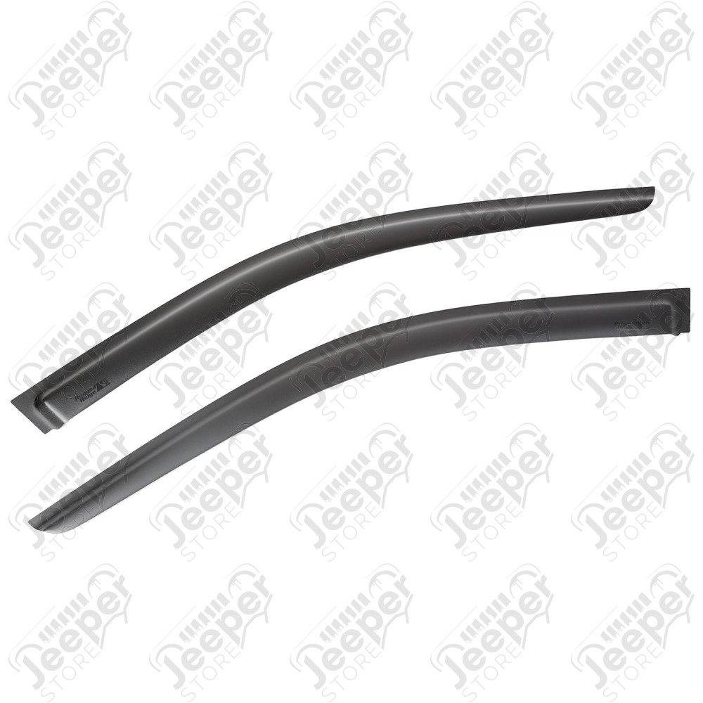 Window Visor Kit, Front, Matte Black; 11-13 Jeep Grand Cherokee