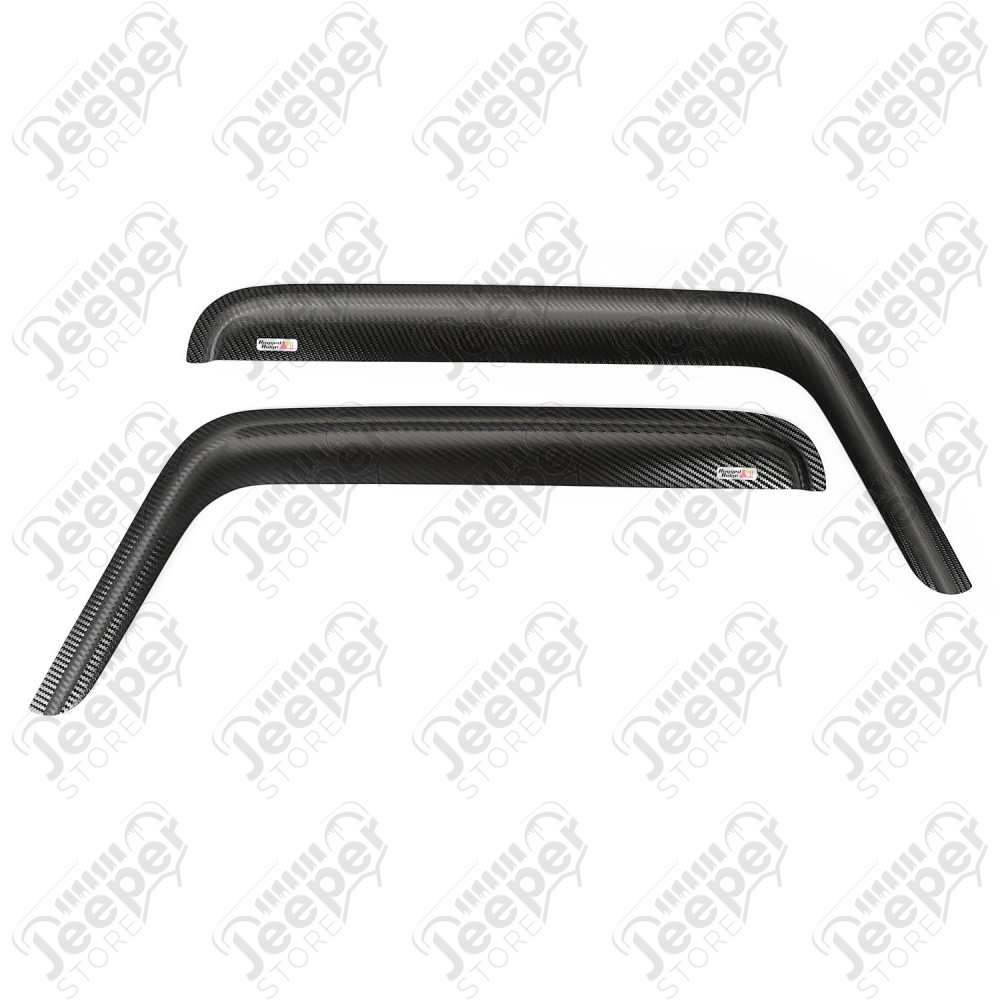 Window Visor Kit, Carbon Fiber Finish; 07-18 Jeep Wrangler JK, 2 Door