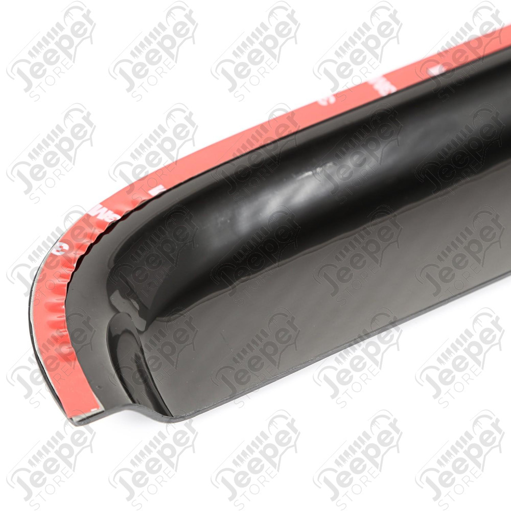 Window Visor Kit, Carbon Fiber Finish 07-18 Jeep Wrangler JK, 2 Door