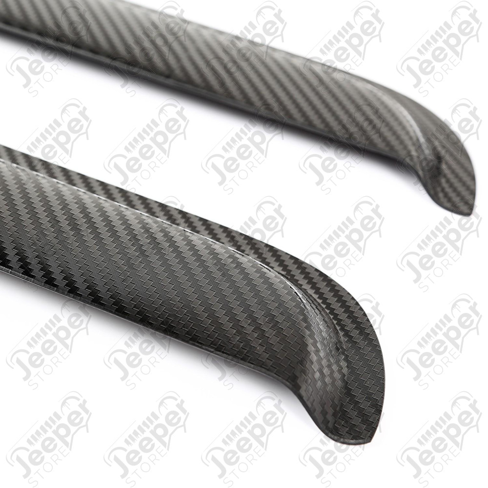 Window Visor Kit, Carbon Fiber Finish 07-18 Jeep Wrangler JK, 4 Door