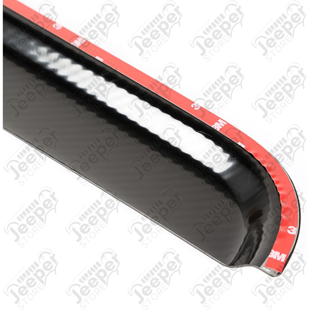 Window Visor Kit, Carbon Fiber Finish 07-18 Jeep Wrangler JK, 4 Door