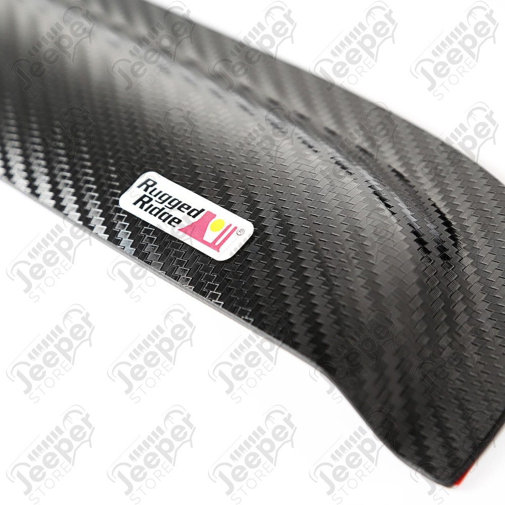 Window Visor Kit, Carbon Fiber Finish 07-18 Jeep Wrangler JK, 4 Door