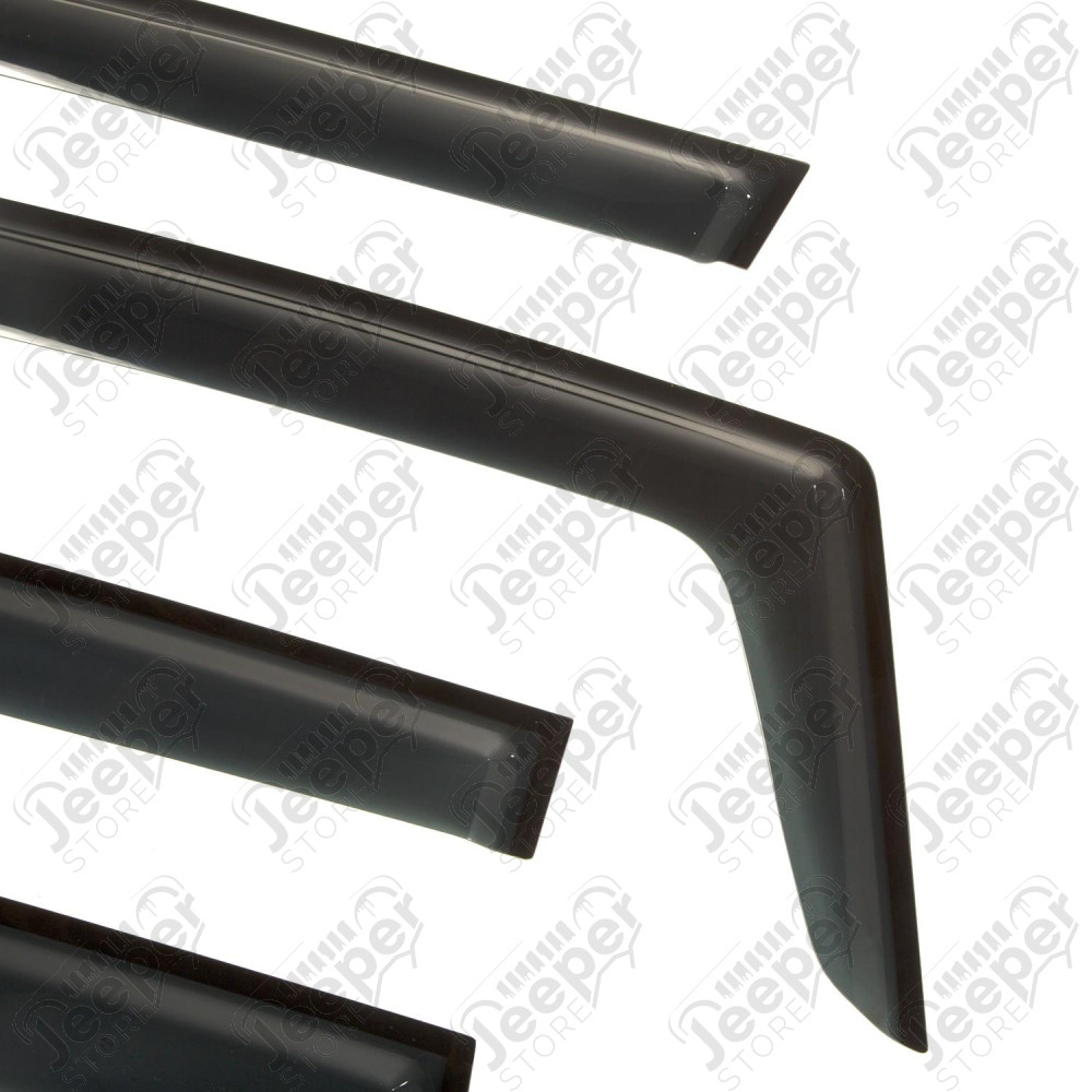 Window Visor Kit, 4-piece, Black, 15-18 Renegade BU