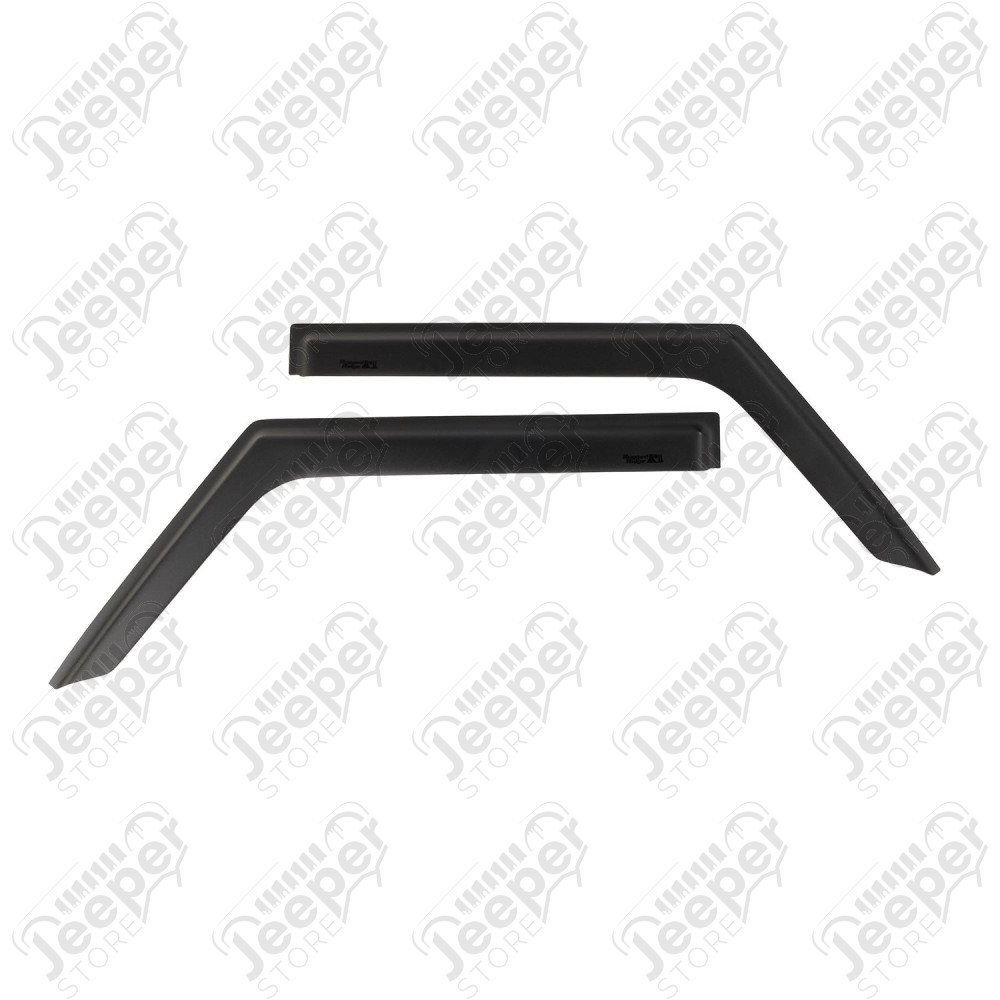 Window Visors, Matte Black; 18-19 Jeep Wrangler JL 2-Dr