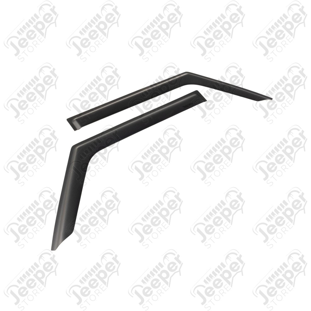 Window Visors, Matte Black 18-19 Jeep Wrangler JL 2-Dr