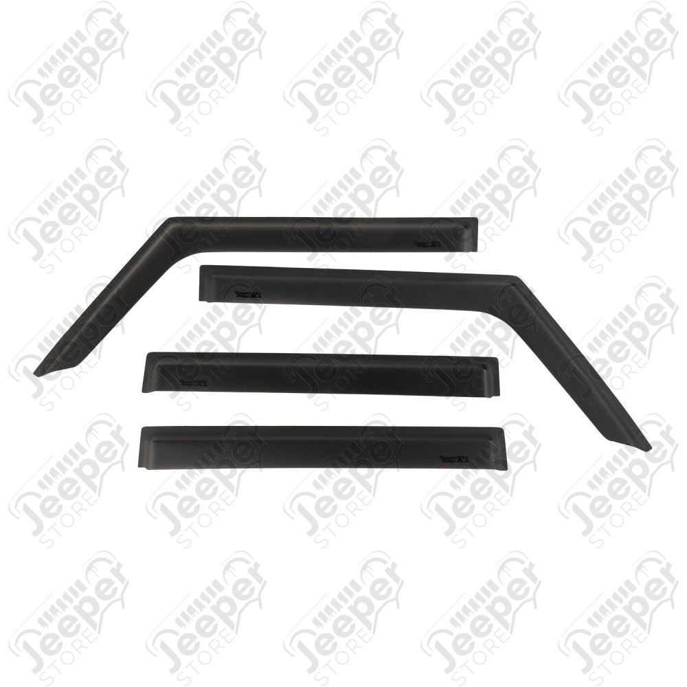 Window Visors, Matte Black; 18-20 JLU/JT