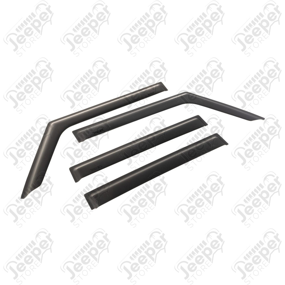 Window Visors, Matte Black 18-20 JLU/JT