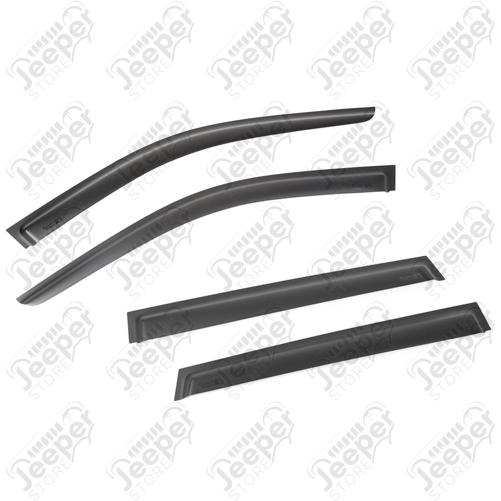 Window Visor Kit, Matte Black; 11-13 Jeep Grand Cherokee WK