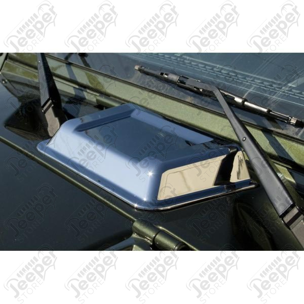 Cowl Vent Scoop, Chrome; 98-18 Jeep Wrangler TJ/JK