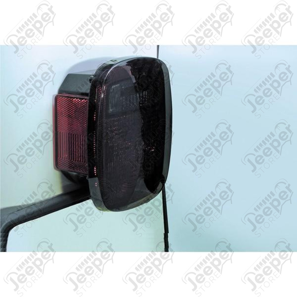 Light Cover Set, Tail Light, Smoke; 76-06 Jeep CJ5/CJ7/CJ8/Wrangler