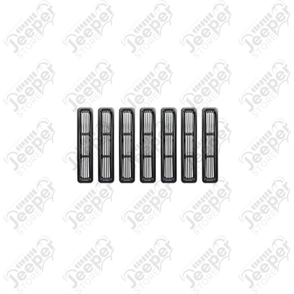 Grille Insert, Billet Style, Black; 97-06 Jeep Wrangler TJ