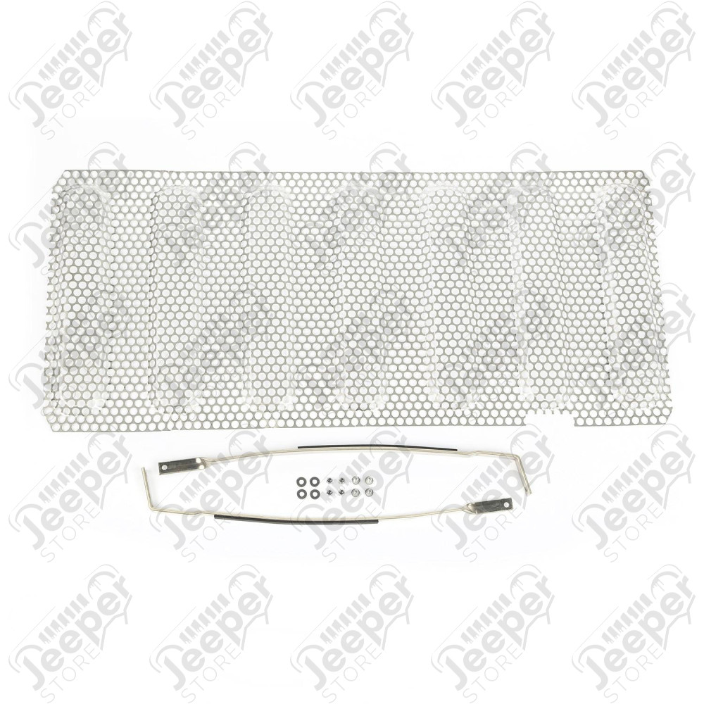 Grille Insert, Satin Stainless Steel; 07-18 Jeep Wrangler JK