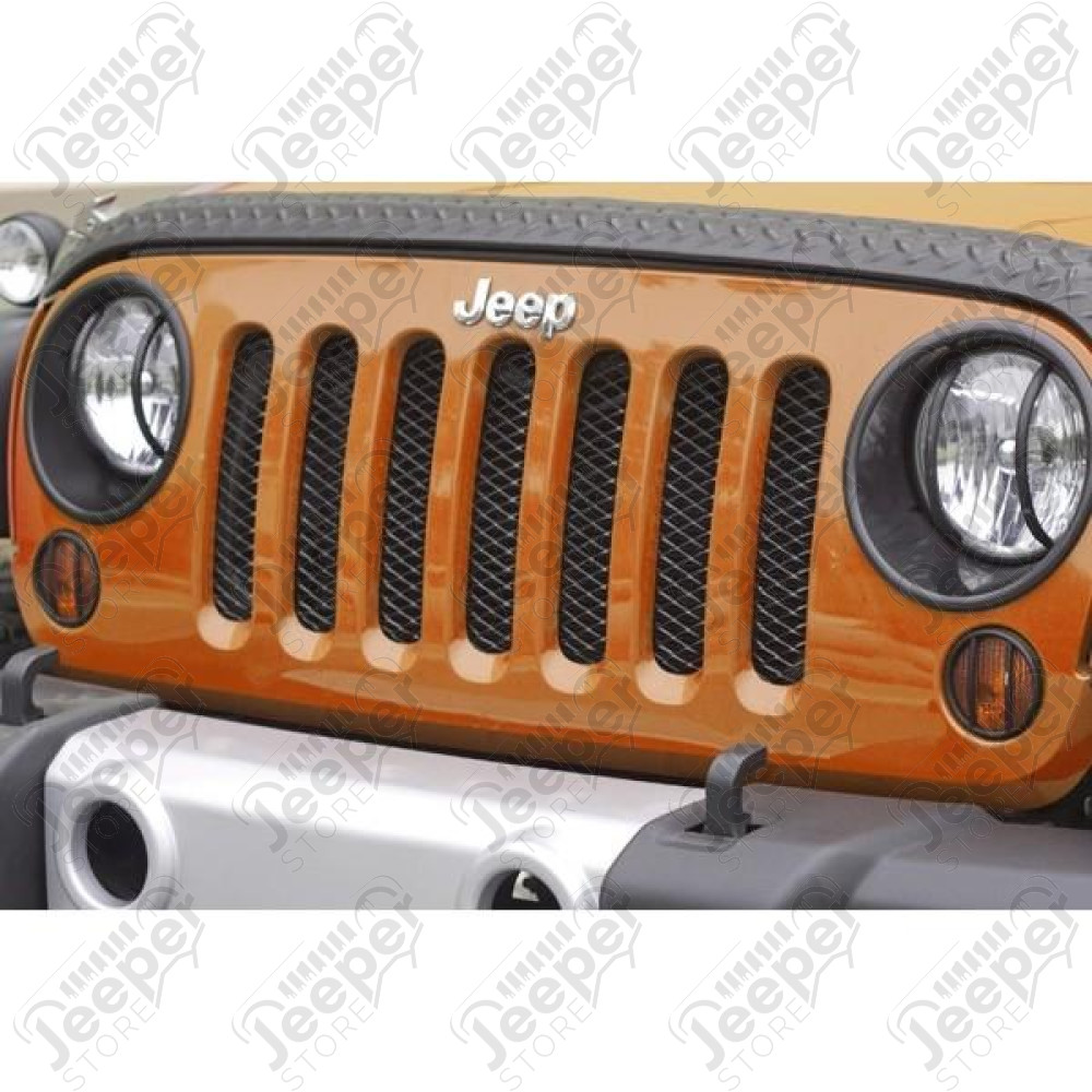 Grille Insert, Mesh, Black 07-18 Jeep Wrangler JK