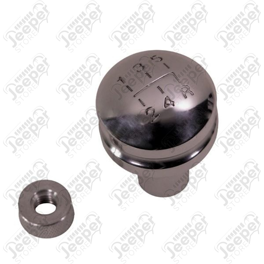 Transmission Shift Knob, 5-speed Manual, Billet Aluminum; 80-95 CJ/YJ