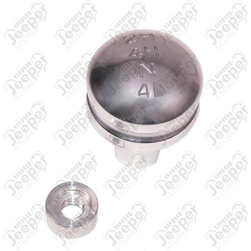 Transfer Case Shift Knob, Billet Aluminum; 87-95 Jeep Wrangler YJ
