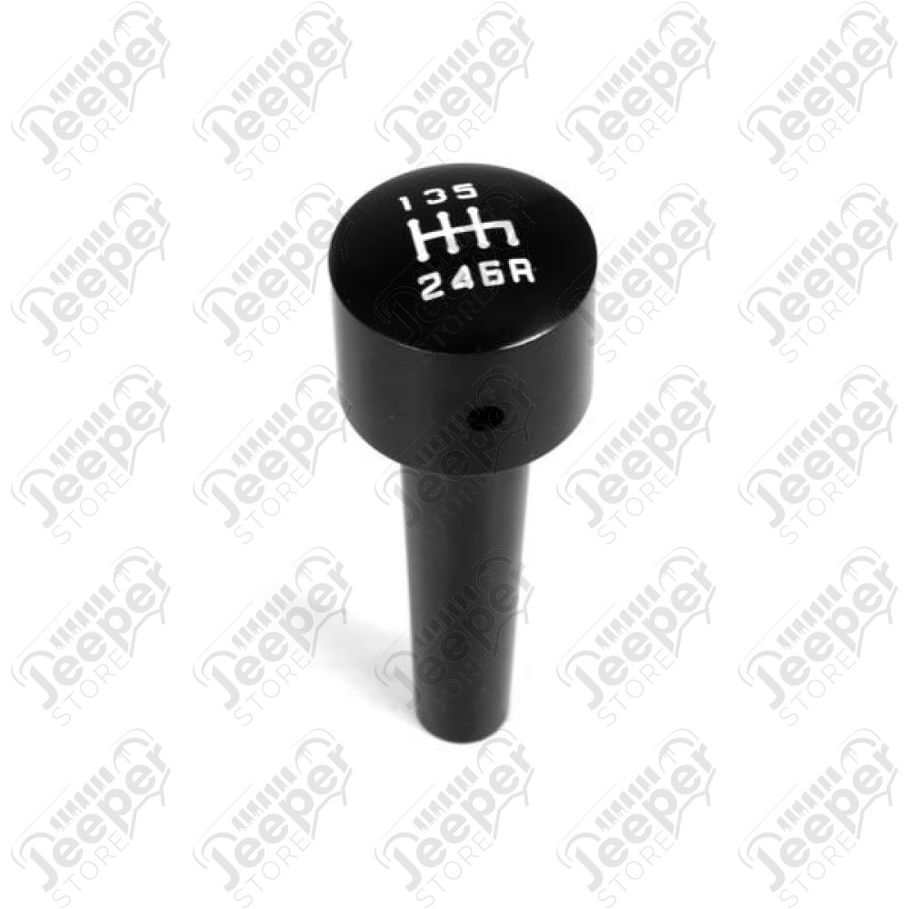 Transmission Shift Knob, Manual, Billet Aluminum, Black; 07-10 Jeep JK
