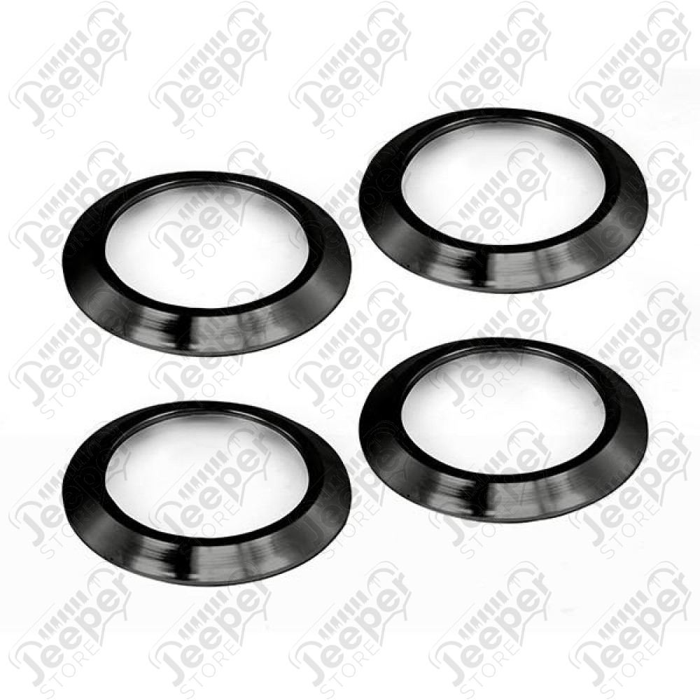 AC Vent Bezel Kit, Black Aluminum; 07-10 Jeep Wrangler JK