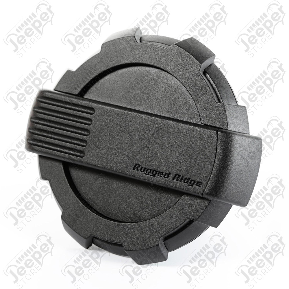 Elite Gas Cap Door, Non-Lock, Black; 07-18 Jeep Wrangler JK