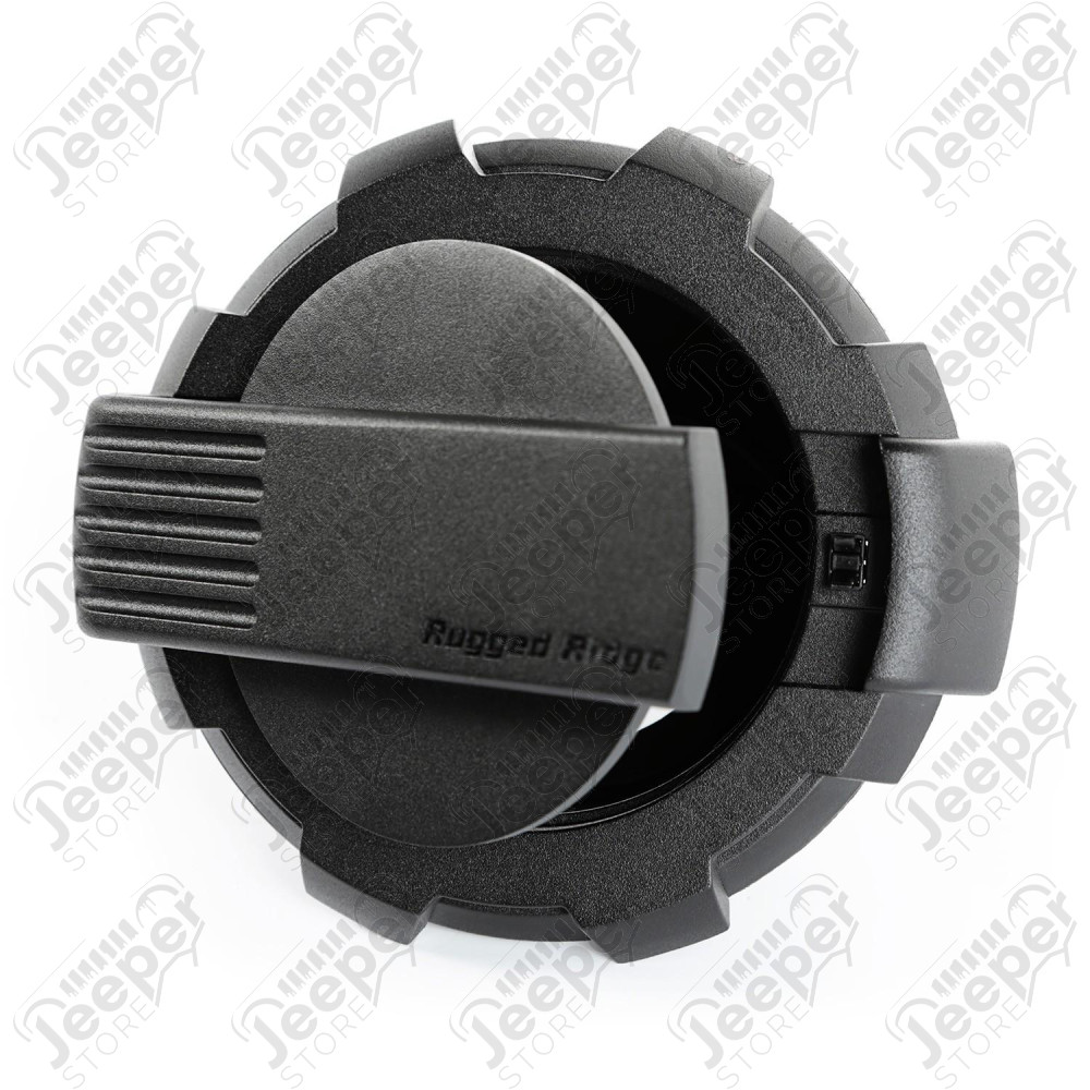 Elite Gas Cap Door, Non-Lock, Black 07-18 Jeep Wrangler JK