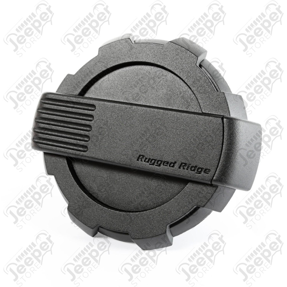 Elite Gas Cap Door, Non-Lock, Black 07-18 Jeep Wrangler JK