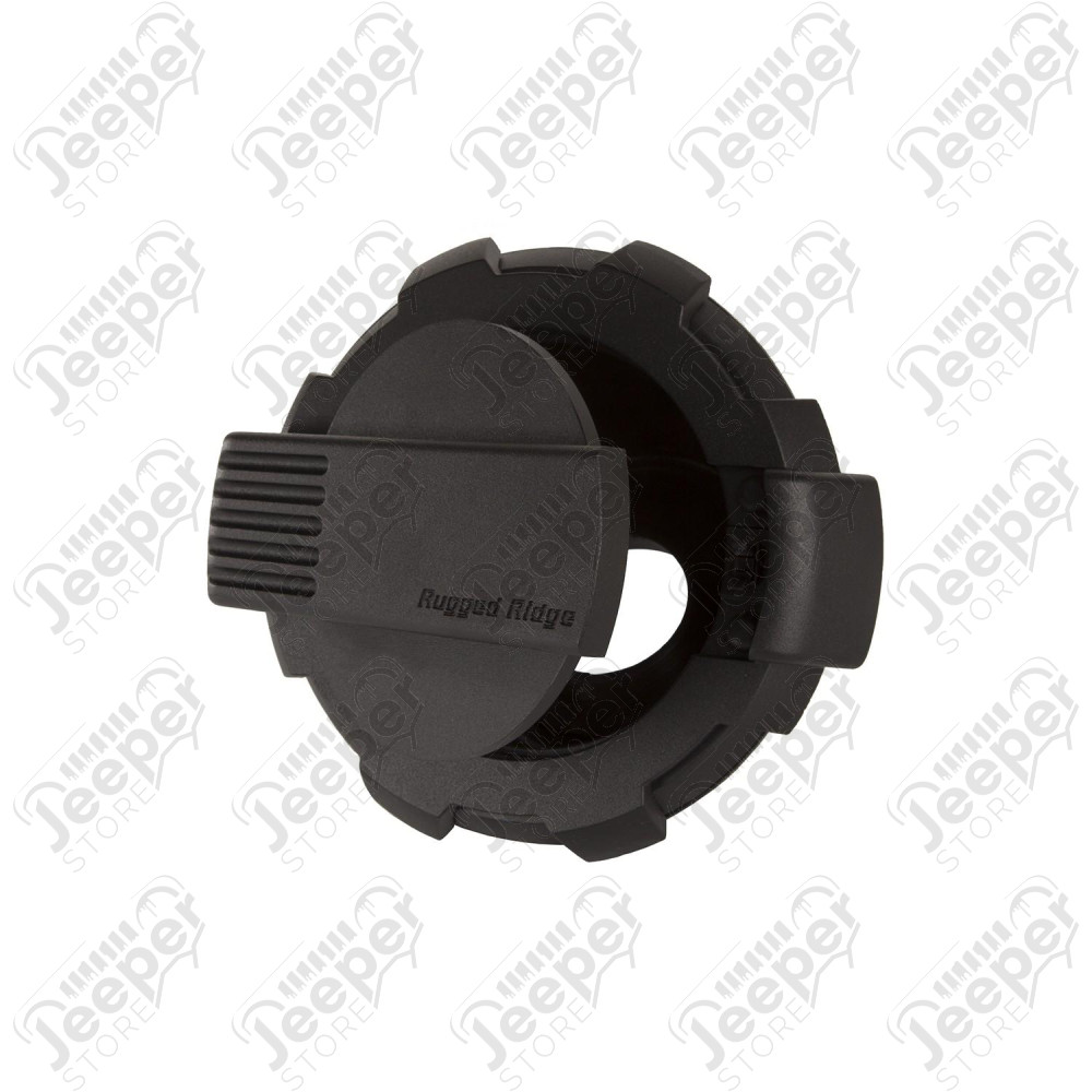 Elite Gas Cap Door/Cap Kit, Locking, Black 07-18 Jeep Wrangler JK
