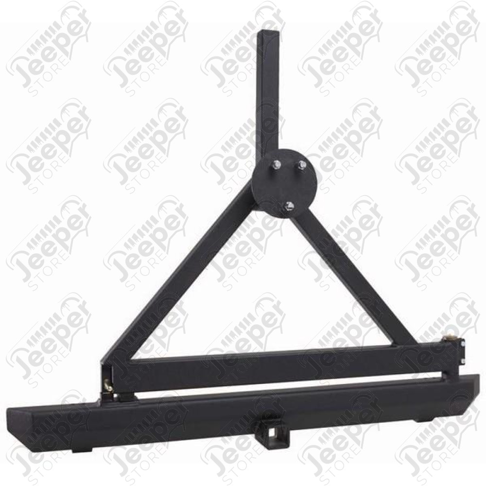 Rock Crawler Bumper, Rear/Tire Carrier, Hitch; 87-06 Jeep Wrangler
