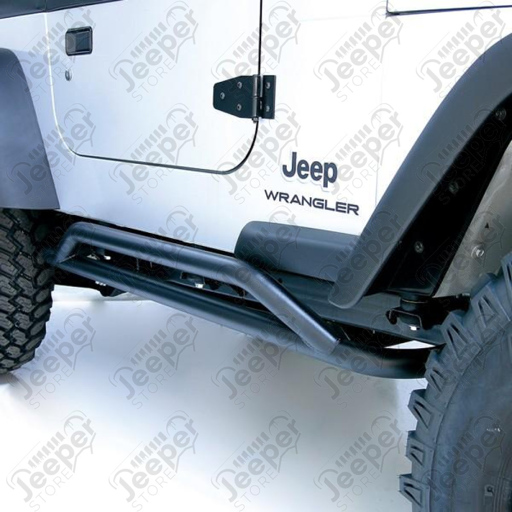 RRC Rocker Guard Kit, Black; 87-06 Jeep Wrangler YJ/TJ