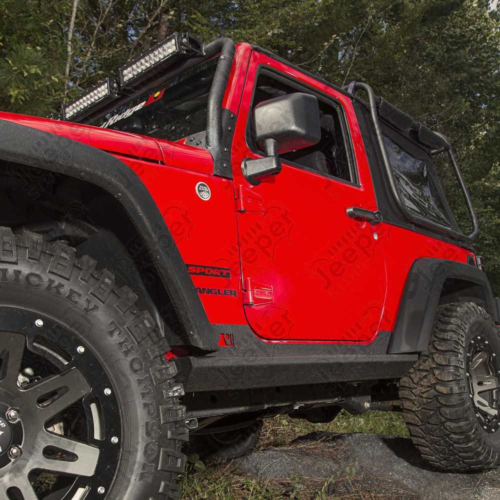 Kit protections bas de caisse avec marchepieds "Rock Sliders XHD Rugged Ridge" pour Jeep Wrangler JK 2 portes