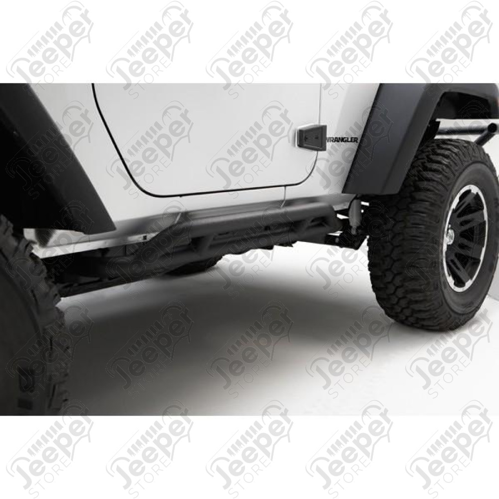 RRC Rocker Guard Kit, Black; 07-18 Jeep Wrangler JK, 2 Door