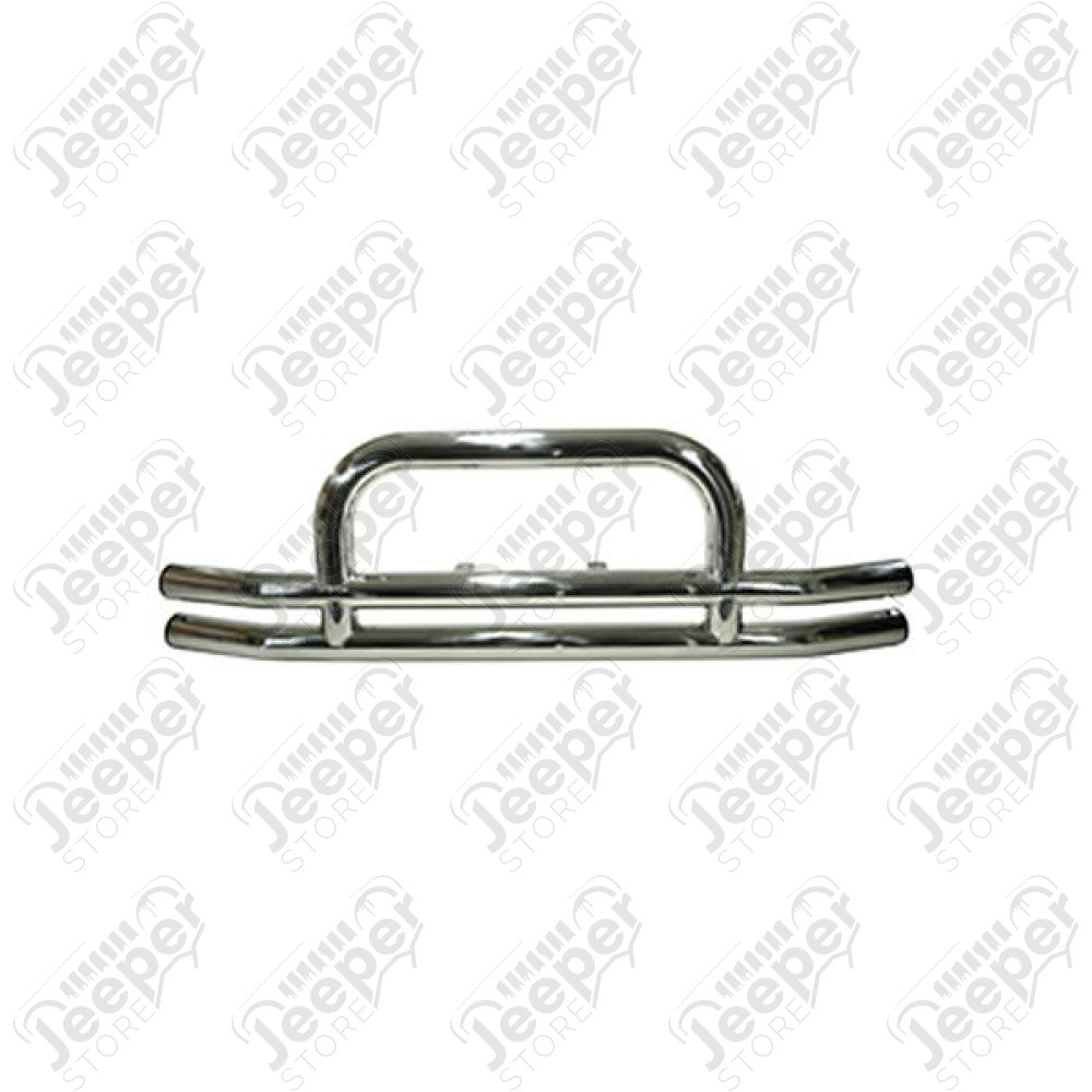 Tube Bumper, Front, 3 Inch, Stainless Steel; 55-06 Jeep