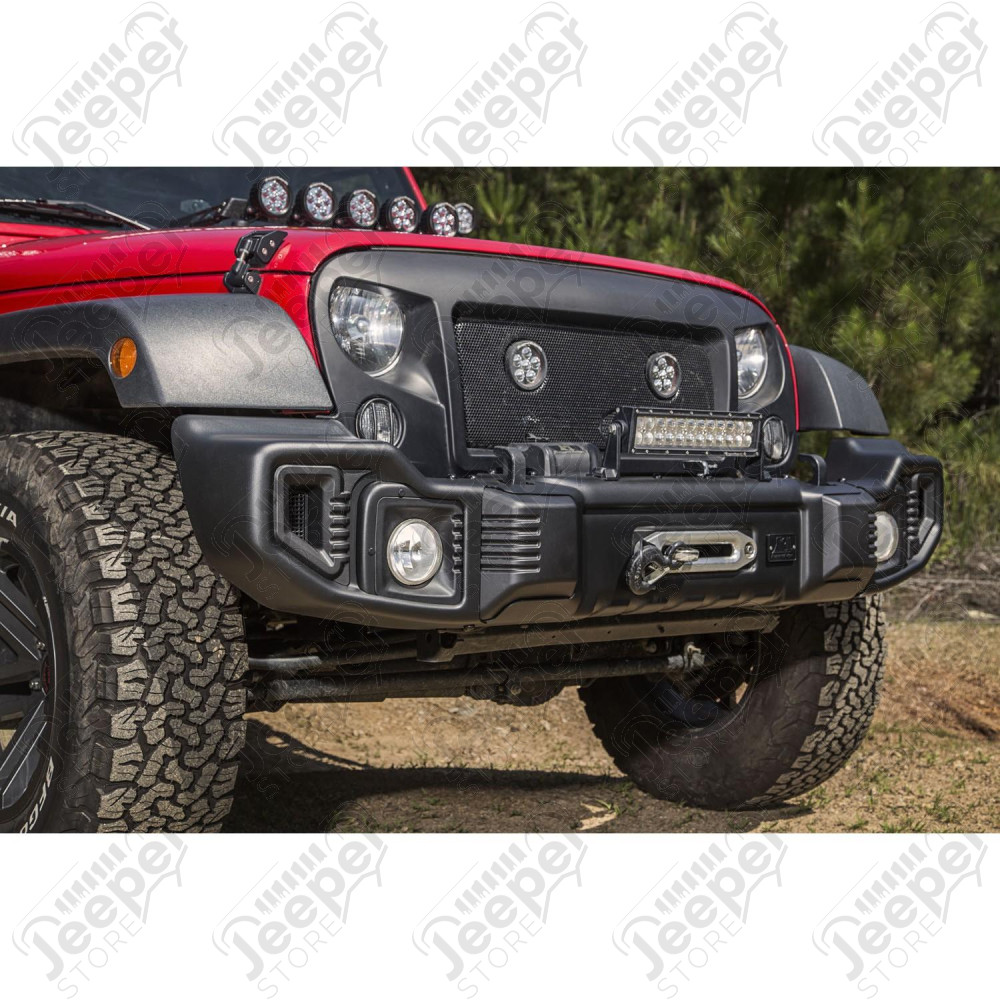 Spartacus Bumper, Front, Satin Black 07-18 Jeep Wrangler JK