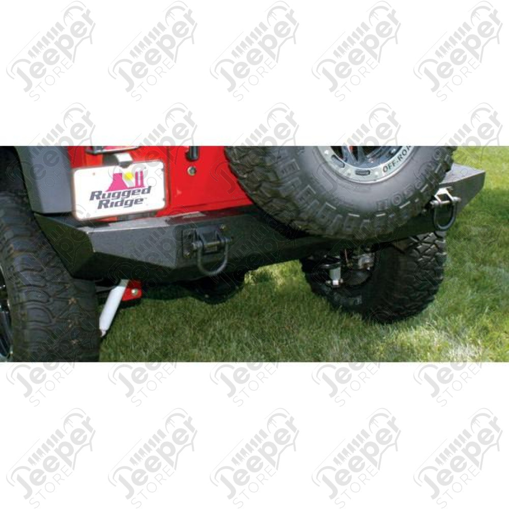 XHD Bumper, Rear, Textured Black; 07-18 Jeep Wrangler JK