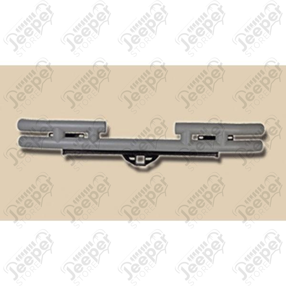 Tube Bumper, Rear, 3 Inch, Titanium, Hitch; 87-06 Jeep Wrangler YJ/TJ