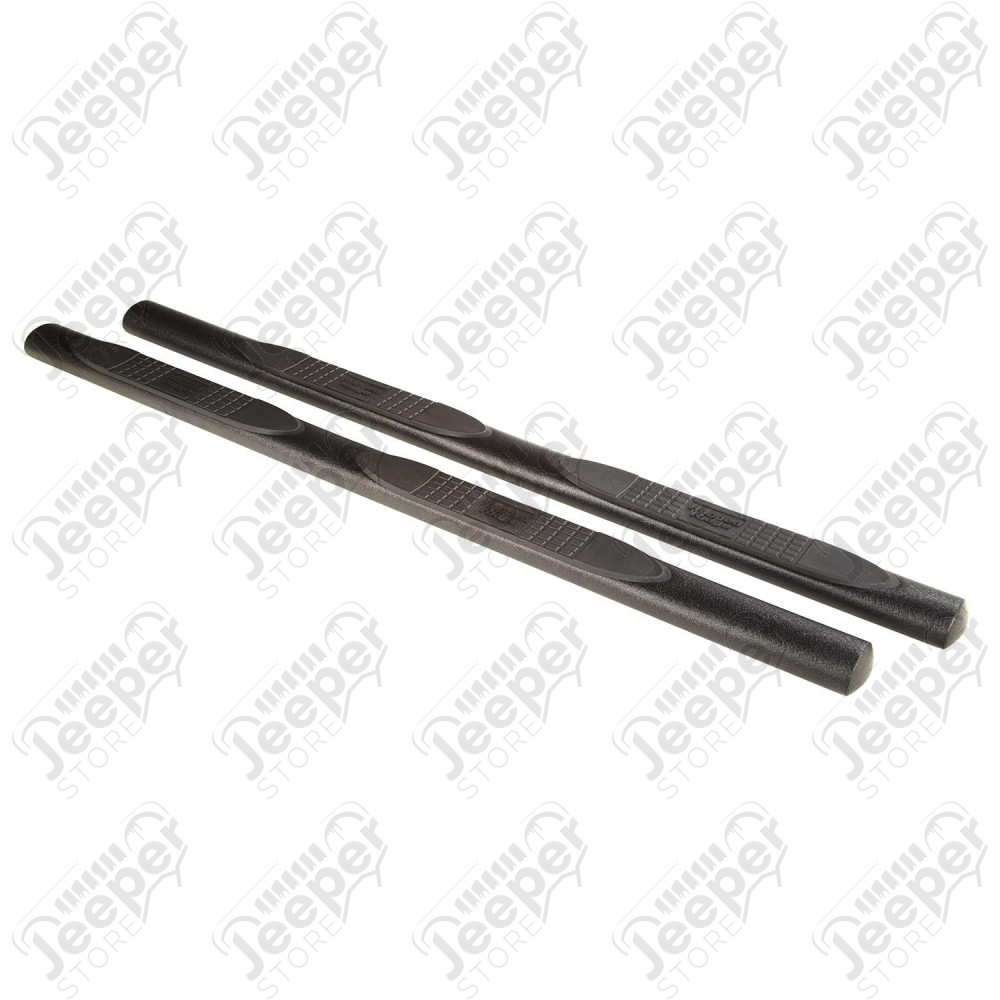 4-Inch Oval Side Step, Blk; 18-20 Jeep Wrangler JL 4DR