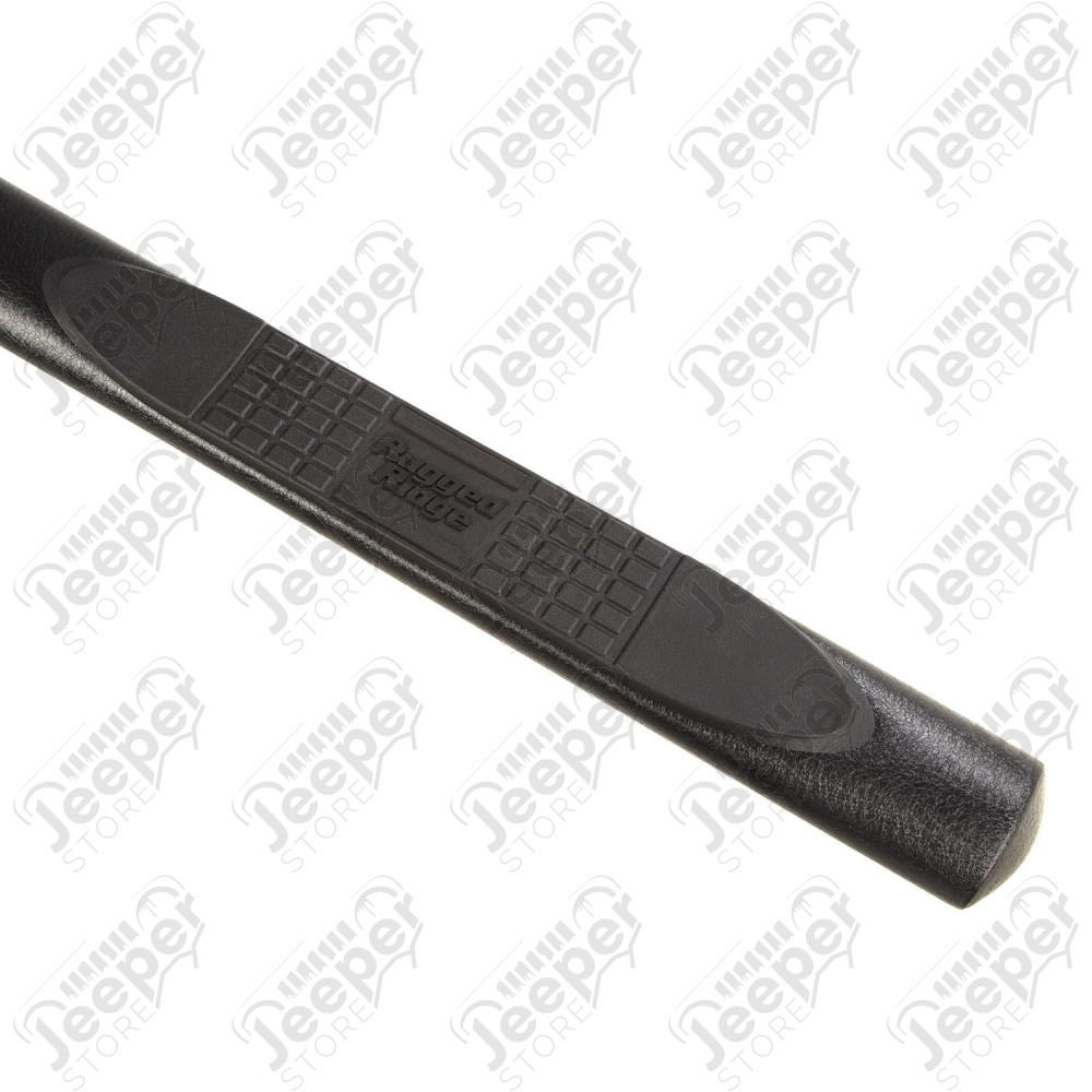 4-Inch Oval Side Step, Blk 18-20 Jeep Wrangler JL 4DR