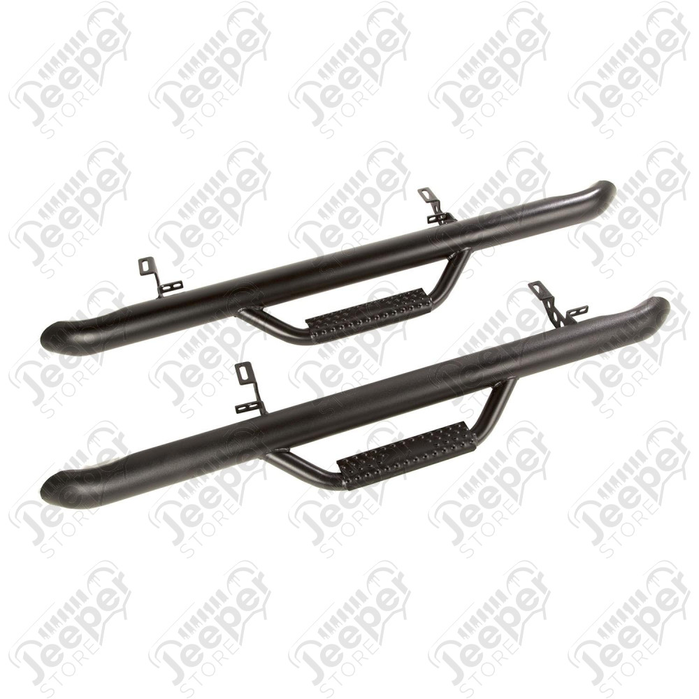Spartan Nerf Bar Kit, Textured Black; 07-11 Jeep Wrangler JK, 2 Door