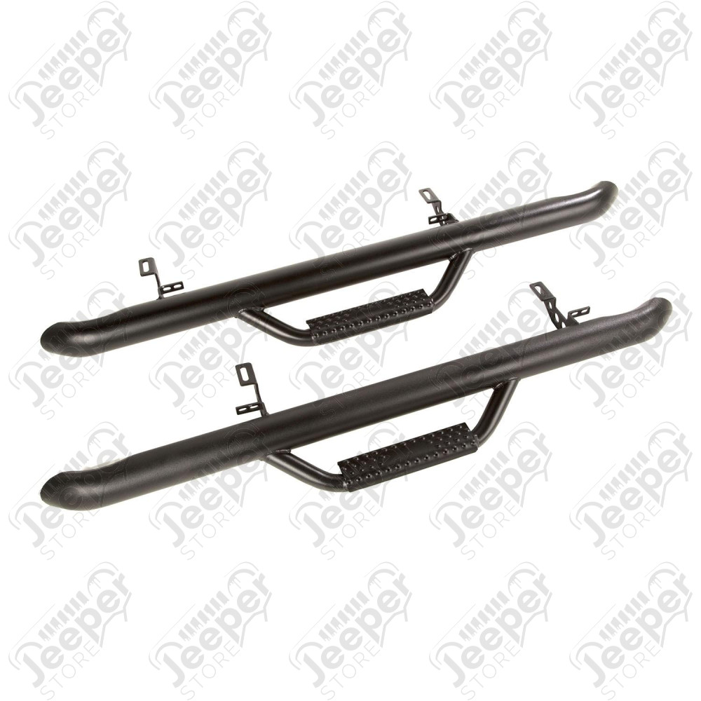 Spartan Nerf Bar Kit, Textured Black; 12-18 Jeep Wrangler JK, 2 Door
