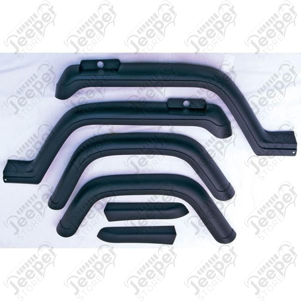Fender Flare Kit, 6 Piece, Factory Style; 87-95 Jeep Wrangler YJ