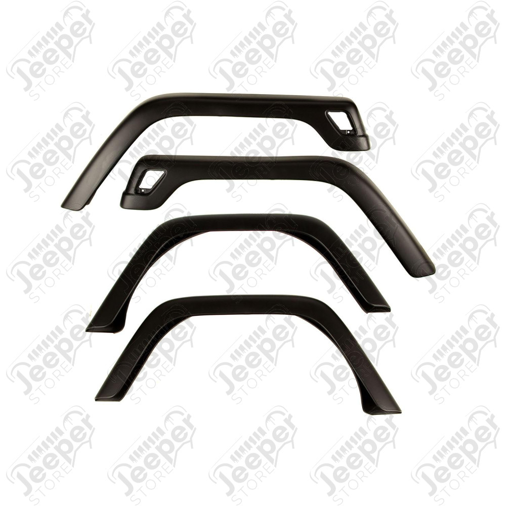 Fender Flare Kit, 4 Piece, Factory Style; 97-06 Jeep Wrangler TJ
