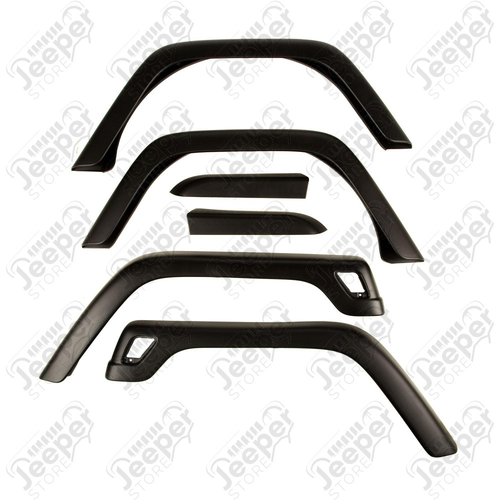 Fender Flare Kit, 6 Piece, Factory Style; 97-06 Jeep Wrangler TJ