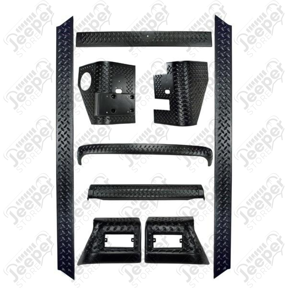 Body Armor Kit, 9 Piece; 97-06 Jeep Wrangler TJ