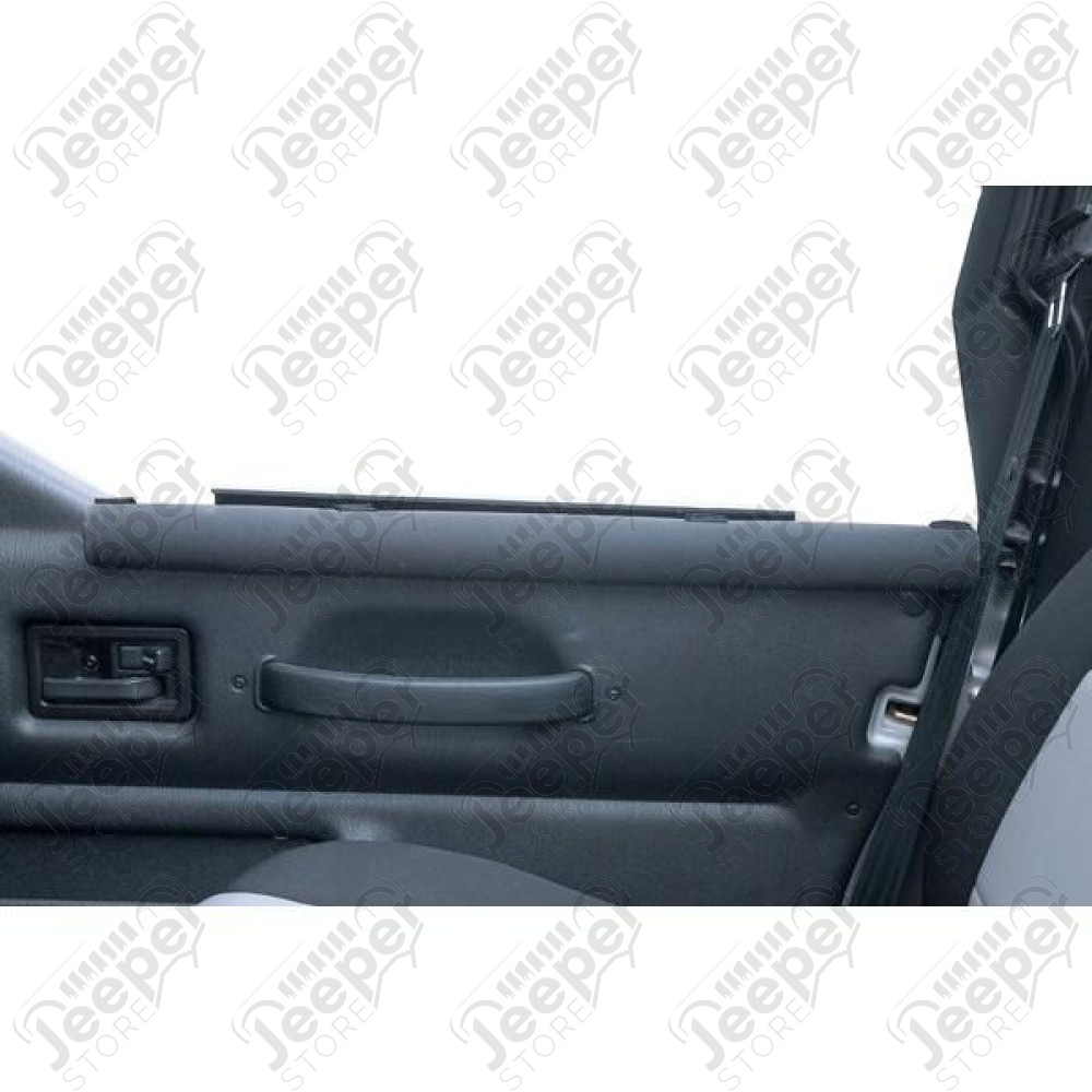 Half Door Armrest Kit, Black; 87-06 Jeep Wrangler YJ/TJ