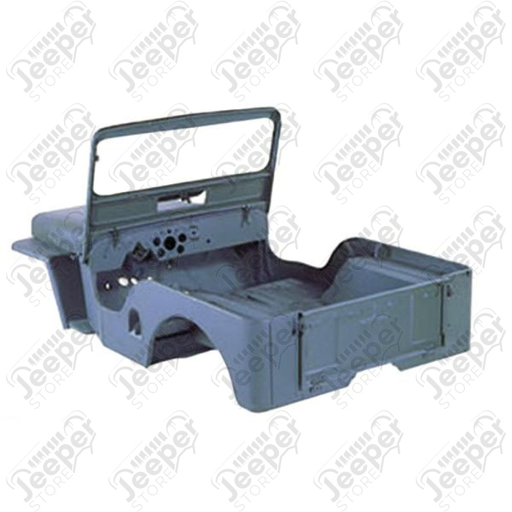 Body Tub, Reproduction, Steel; 49-53 Willys CJ3A